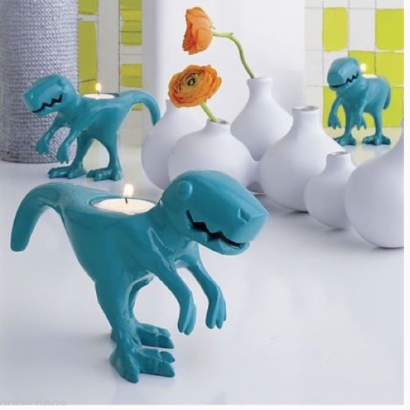 Teal T-Rex votive candle holder Urban Outfitters - Picture 1 of 9